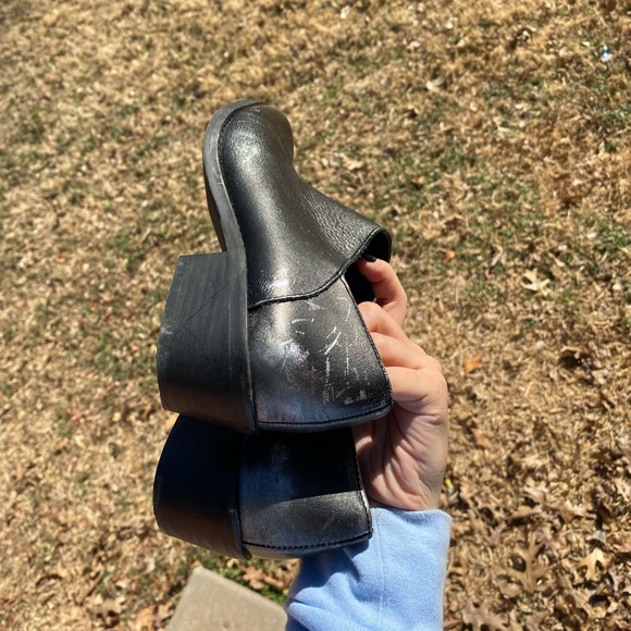 Black Silver Metallic Lucky Brand Booties - Picture 4 of 7